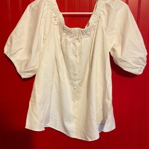 White off shoulder blouse , 1x 16